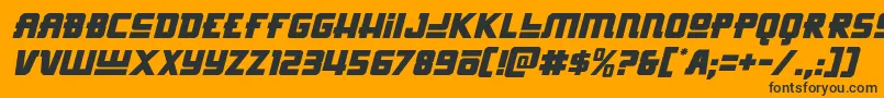 Hongkonghustleital Font – Black Fonts on Orange Background