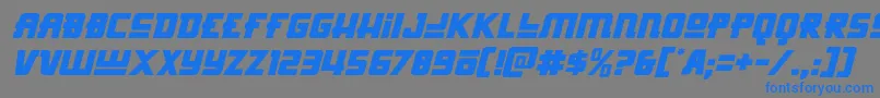 Hongkonghustleital Font – Blue Fonts on Gray Background