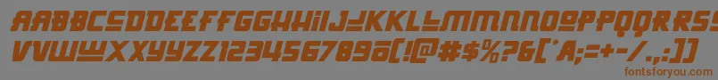 Hongkonghustleital Font – Brown Fonts on Gray Background