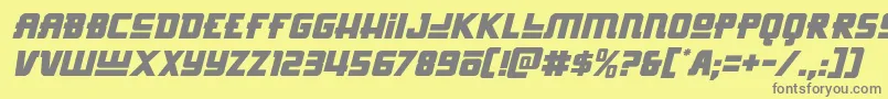 Hongkonghustleital Font – Gray Fonts on Yellow Background