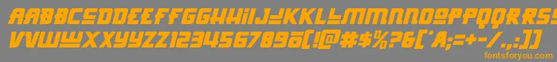 Hongkonghustleital-Schriftart – Orangefarbene Schriften auf grauem Hintergrund