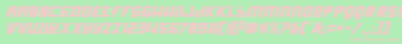 Hongkonghustleital Font – Pink Fonts on Green Background