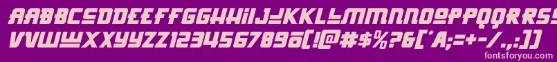 Hongkonghustleital Font – Pink Fonts on Purple Background