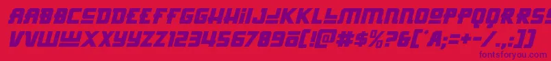 Hongkonghustleital Font – Purple Fonts on Red Background