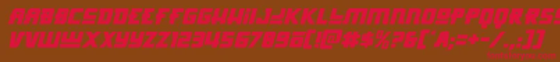 Hongkonghustleital Font – Red Fonts on Brown Background