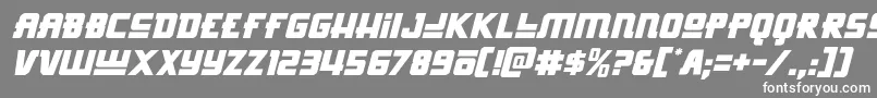 Hongkonghustleital-Schriftart – Weiße Schriften auf grauem Hintergrund