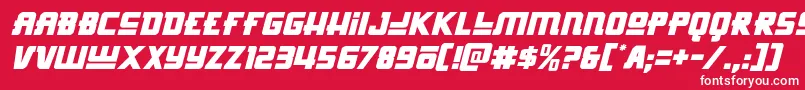 Hongkonghustleital Font – White Fonts on Red Background