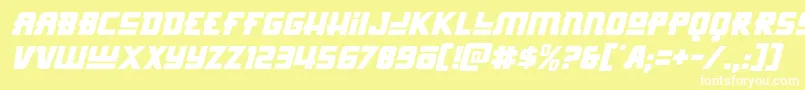 Hongkonghustleital Font – White Fonts on Yellow Background