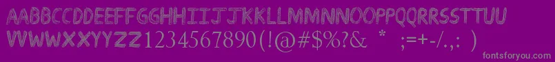 DrawingGuides Font – Gray Fonts on Purple Background