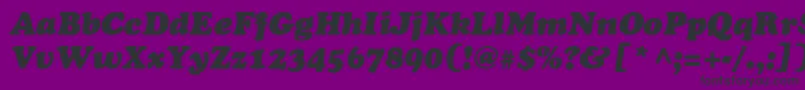 Agcoopi Font – Black Fonts on Purple Background