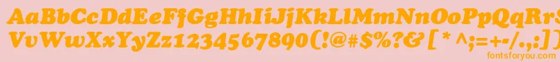 Agcoopi Font – Orange Fonts on Pink Background