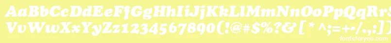 Agcoopi Font – White Fonts on Yellow Background