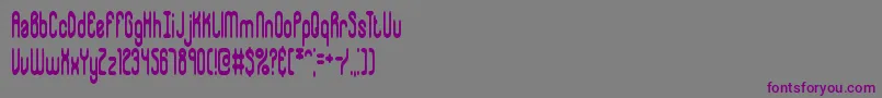 Шрифт WhippersnapperBrk – фиолетовые шрифты на сером фоне