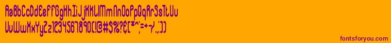Шрифт WhippersnapperBrk – фиолетовые шрифты на оранжевом фоне