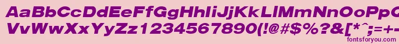 Шрифт Arenablackextended ffy – фиолетовые шрифты на розовом фоне