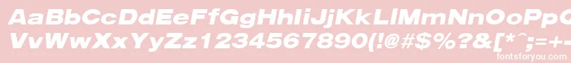 Arenablackextended ffy Font – White Fonts on Pink Background