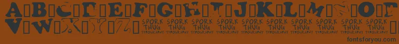 Fridge Font – Black Fonts on Brown Background