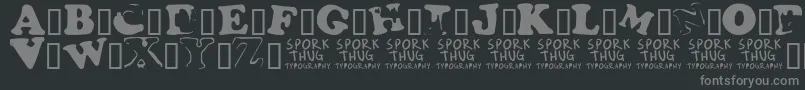 Fridge Font – Gray Fonts on Black Background