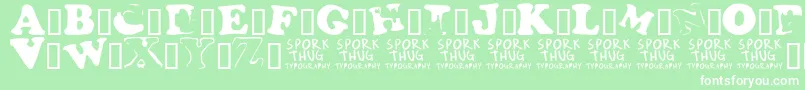 Fridge Font – White Fonts on Green Background