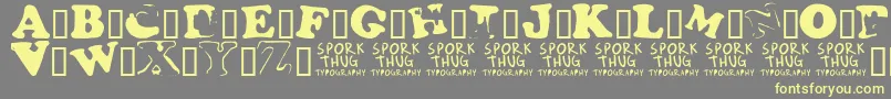 Fridge Font – Yellow Fonts on Gray Background
