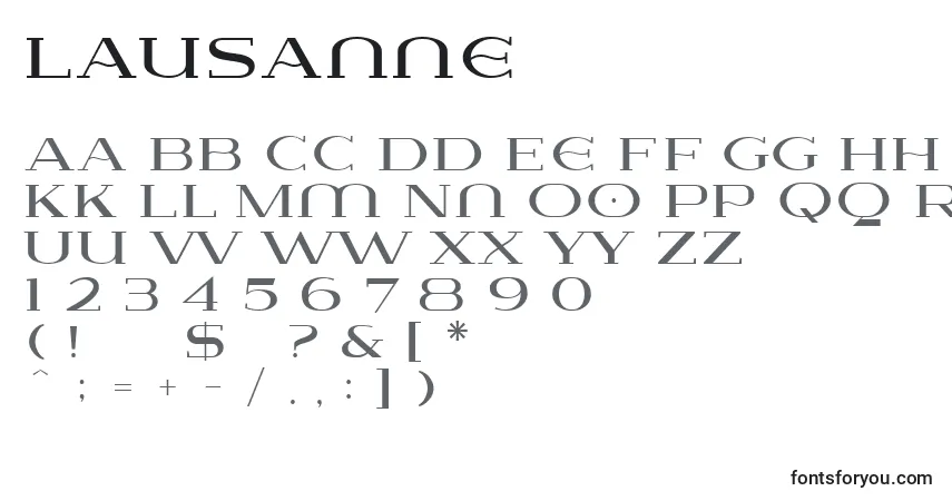 Schriftart Lausanne (89177) – Alphabet, Zahlen, spezielle Symbole