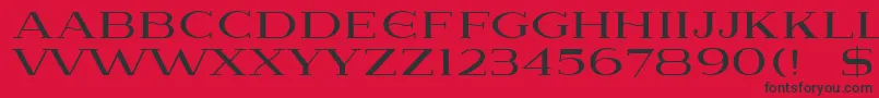 Czcionka Lausanne – czarne czcionki na czerwonym tle