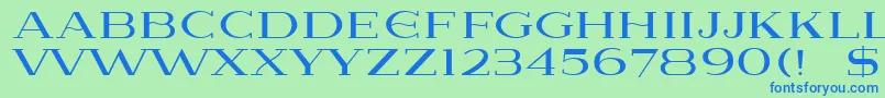 Lausanne Font – Blue Fonts on Green Background