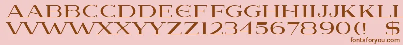 Lausanne Font – Brown Fonts on Pink Background