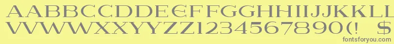 Lausanne Font – Gray Fonts on Yellow Background