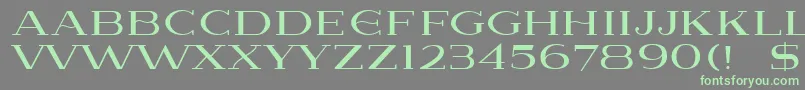 Lausanne Font – Green Fonts on Gray Background