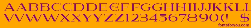 Lausanne Font – Purple Fonts on Orange Background