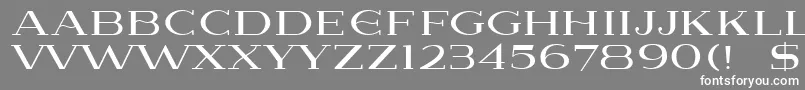 フォントLausanne – 灰色の背景に白い文字