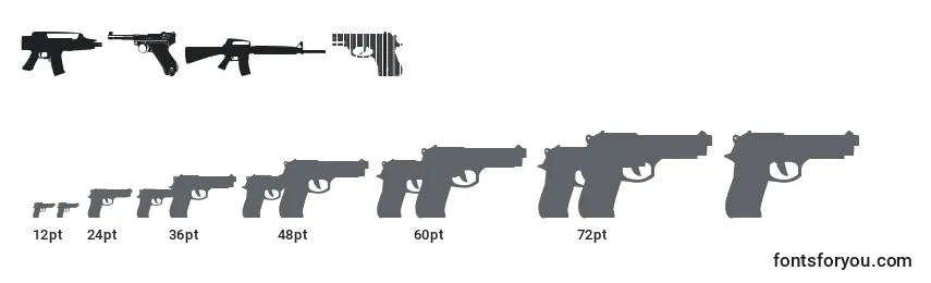 Размеры шрифта Guns2
