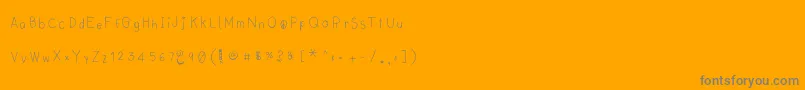 フォントLyemuelookkreung2 – オレンジの背景に灰色の文字