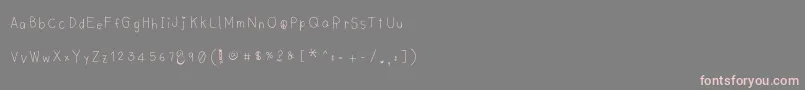 Шрифт Lyemuelookkreung2 – розовые шрифты на сером фоне