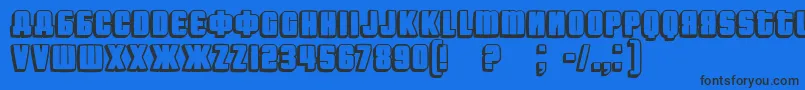 Fontograd Font – Black Fonts on Blue Background