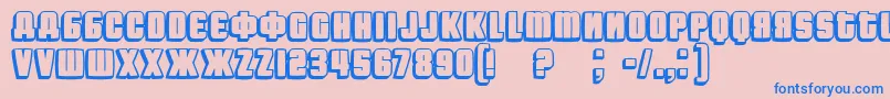 Fontograd Font – Blue Fonts on Pink Background