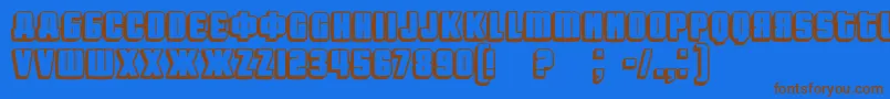 Fontograd Font – Brown Fonts on Blue Background