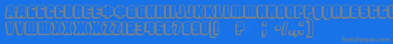 Fontograd Font – Gray Fonts on Blue Background
