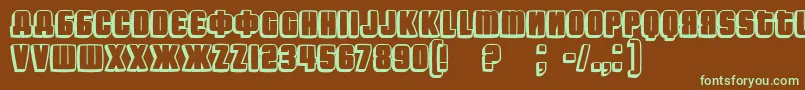More about Fontograd Font Fontograd Font – Green Fonts on Brown Background