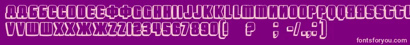 Fontograd Font – Pink Fonts on Purple Background