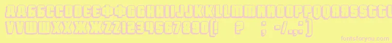 Fontograd Font – Pink Fonts on Yellow Background