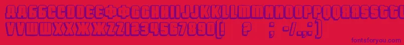 Fontograd Font – Purple Fonts on Red Background