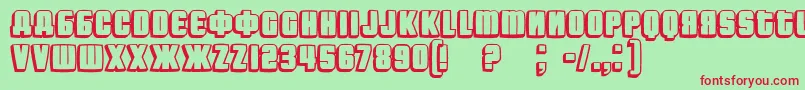 Fontograd Font – Red Fonts on Green Background