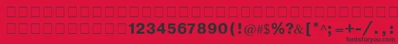 CyrillichelvBold Font – Black Fonts on Red Background