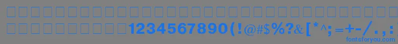 フォントCyrillichelvBold – 灰色の背景に青い文字