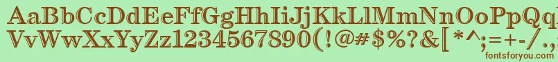 CenturyHandtooledItc Font – Brown Fonts on Green Background