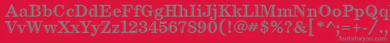 CenturyHandtooledItc Font – Gray Fonts on Red Background