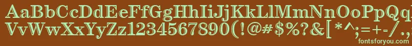 CenturyHandtooledItc Font – Green Fonts on Brown Background