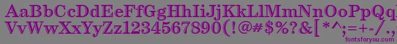 CenturyHandtooledItc Font – Purple Fonts on Gray Background